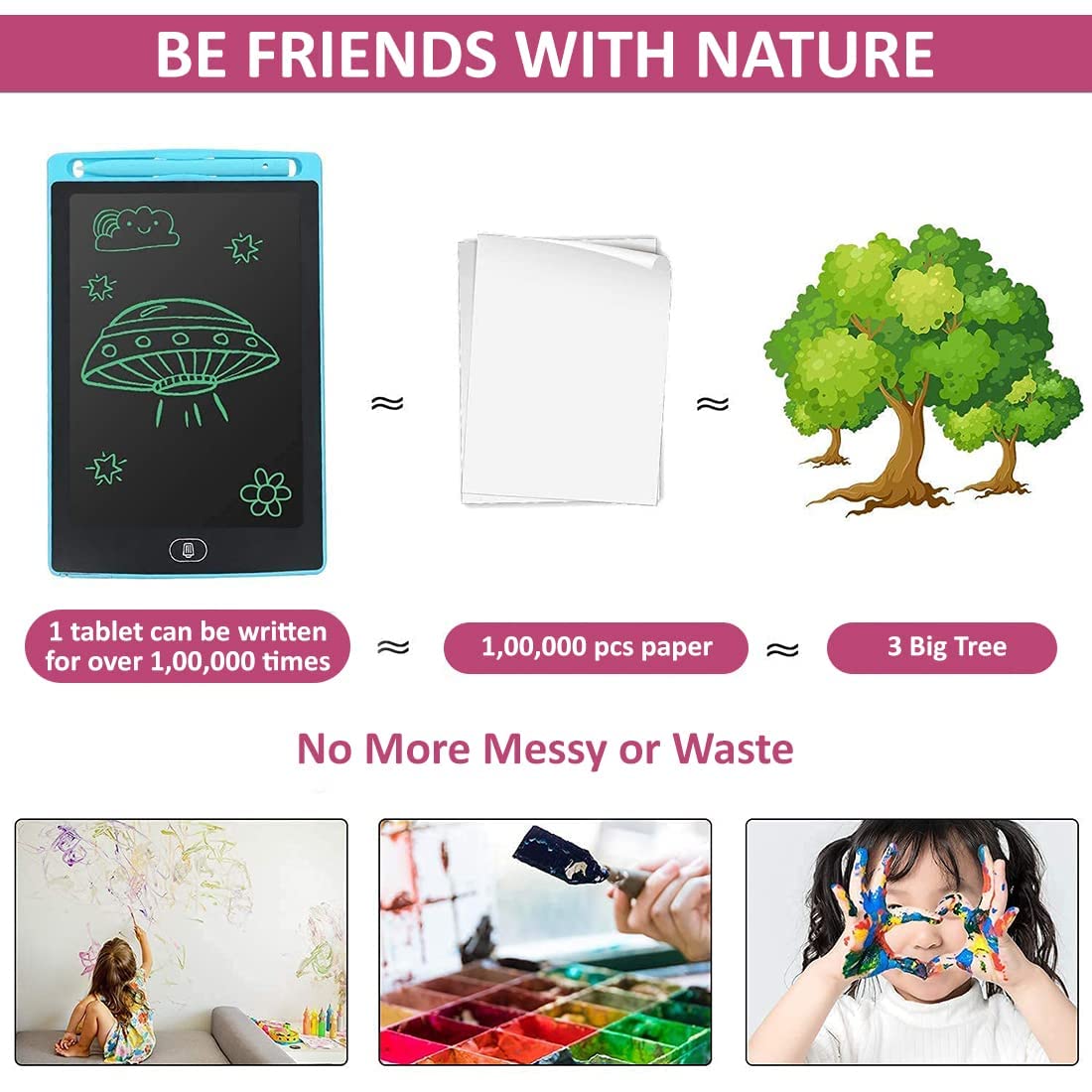 Hardbound LCD Writing Pad β Reusable Digital Writing & Drawing Tablet