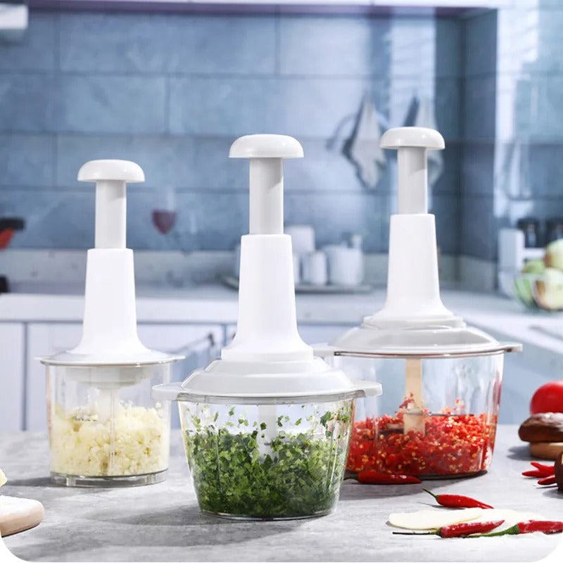 Manual Hand Push Chopper โ Easy Vegetable & Food Chopping Tool