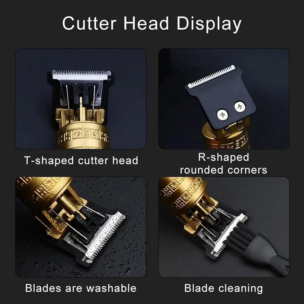Metal Body Vintage T9 Hair Trimmer – Professional Precision Grooming