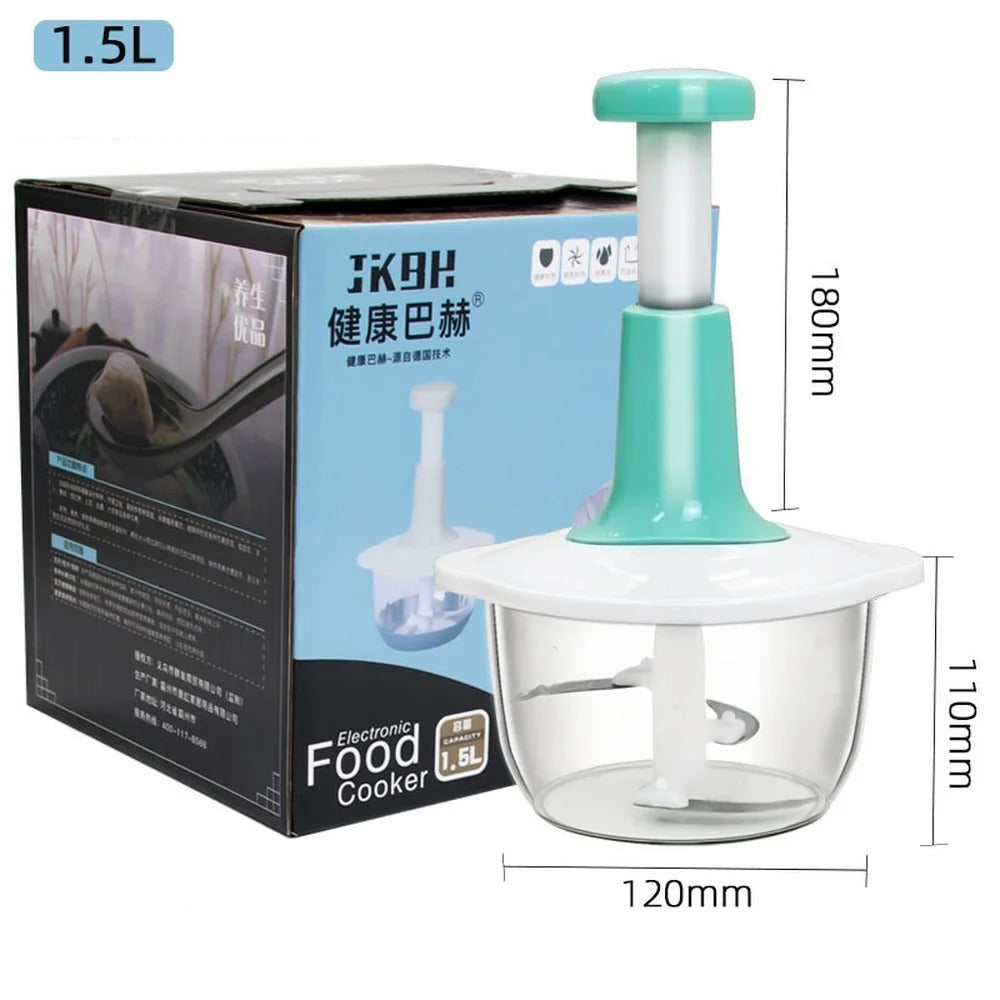 Manual Hand Push Chopper โ Easy Vegetable & Food Chopping Tool
