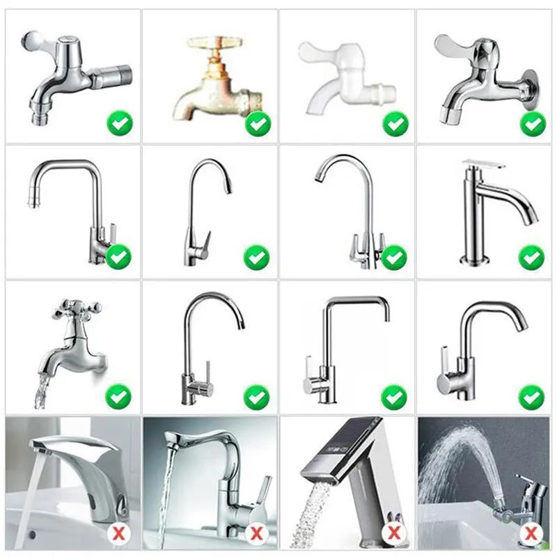 Kitchen Shower Splash Fan Faucet – 360° Rotatable High-Pressure Tap