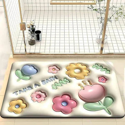 3D Printing Soft Mat – Flower Design Anti-Slip Floor & Bathroom Mat