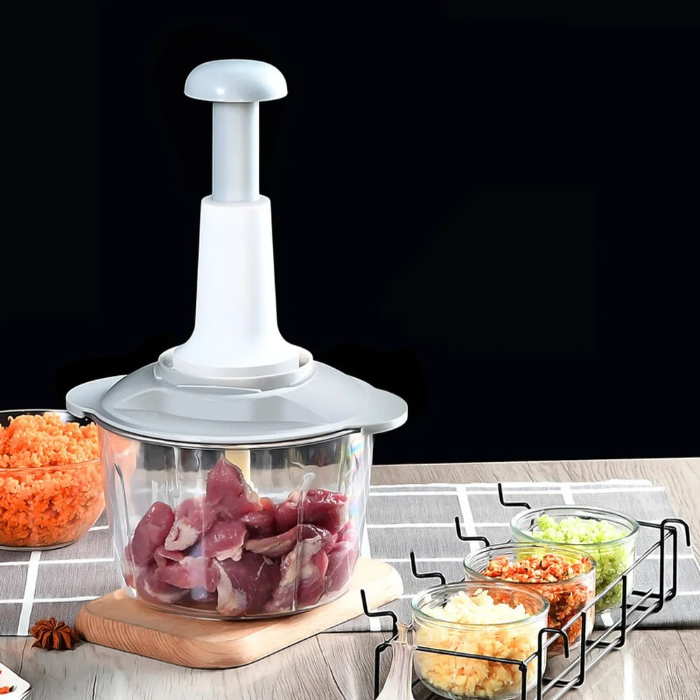 Manual Hand Push Chopper – Easy Vegetable & Food Chopping Tool