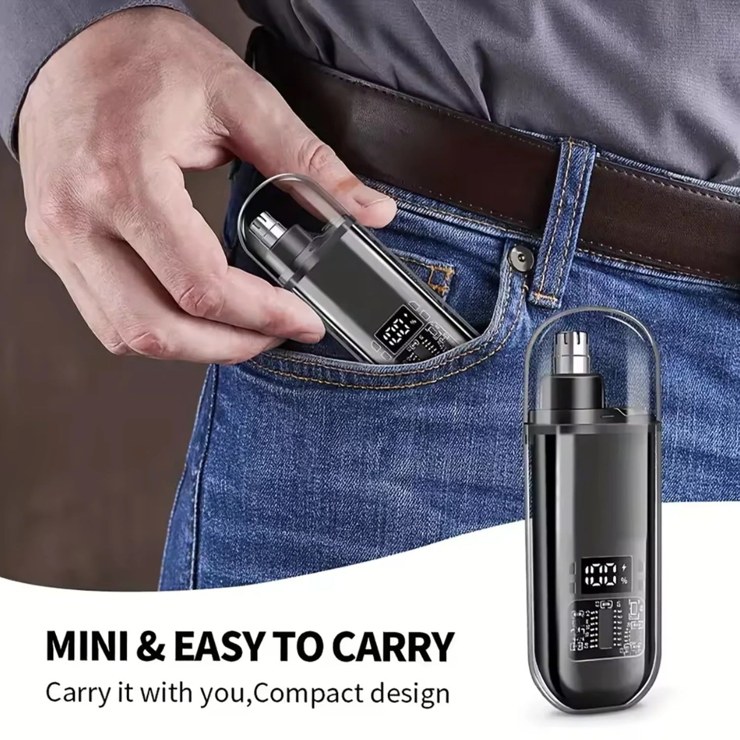 Rechargeable Nose Trimmer – Safe & Painless Facial Hair Groomer