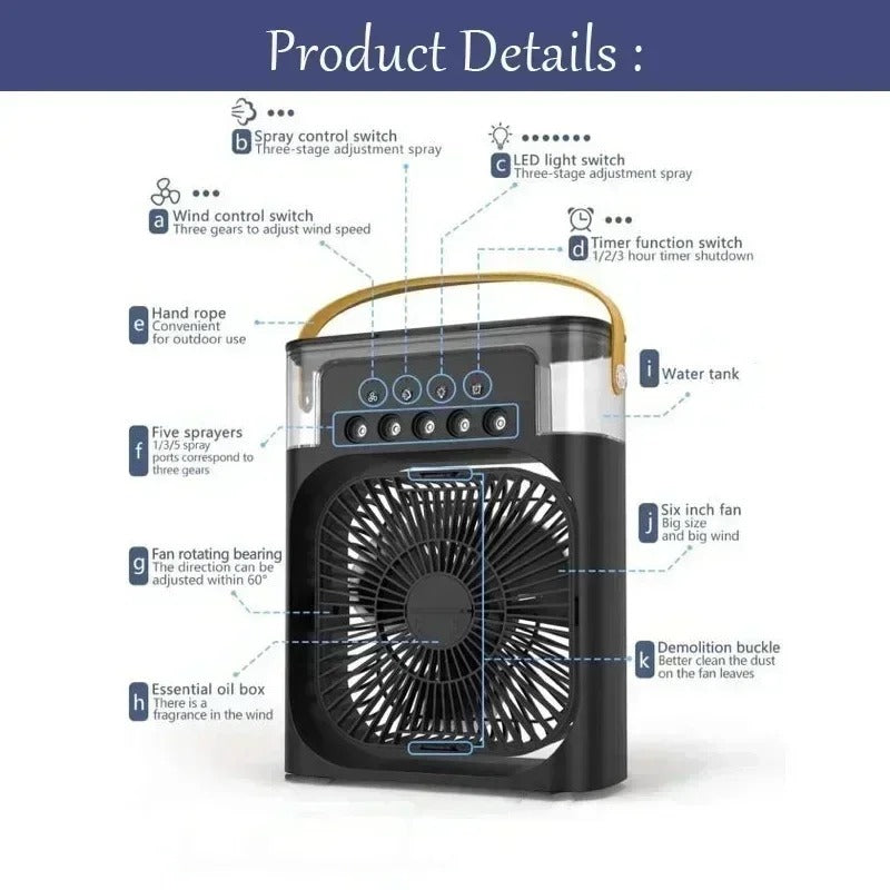 Mini Air Cooling Fan – Multifunction Portable Air Cooler