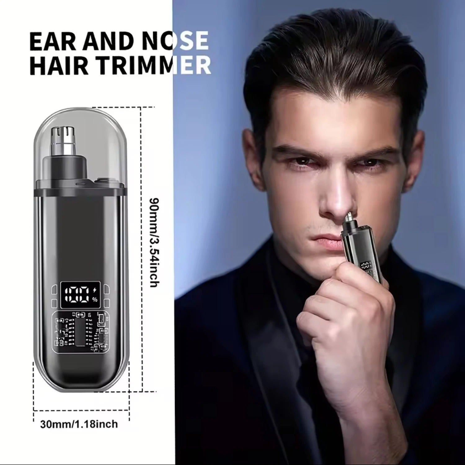 Rechargeable Nose Trimmer – Safe & Painless Facial Hair Groomer