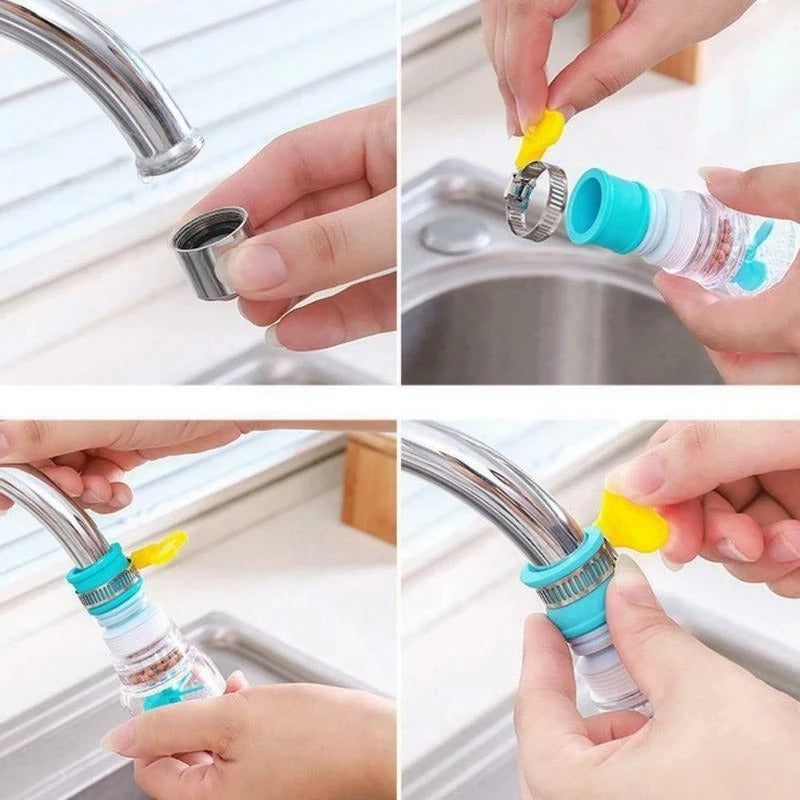 Kitchen Shower Splash Fan Faucet – 360° Rotatable High-Pressure Tap